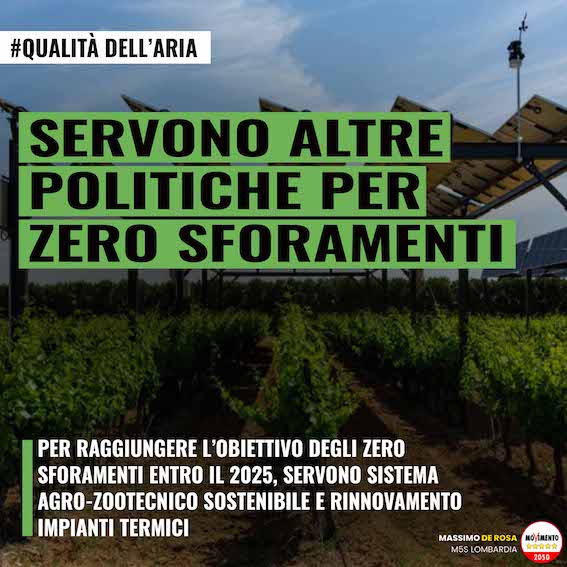 Qualità dell’aria in Lombardia. Servono sistema agro-zootecnico sostenibile e rinnovamento impianti termici